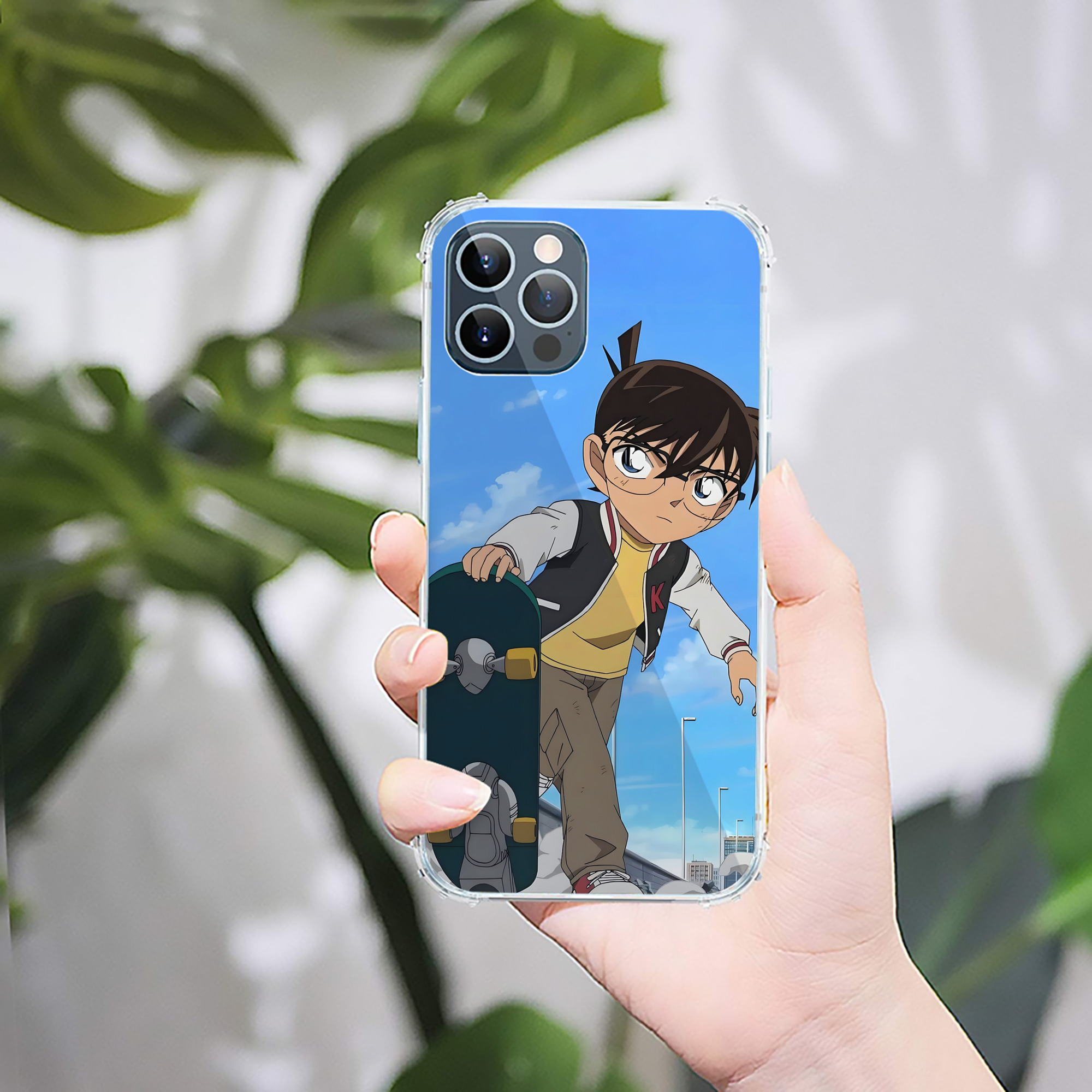 （画像用） 名探偵コナン Detective Conan 【iPhone 12シリーズ対応】透明スマホケース（クリアソフトケース）